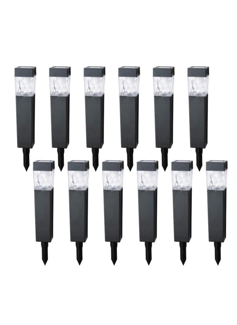 Generic Set of Bright Warm Yellow Solar Powered LED Garden Lights for Lawn, Patio, Yard,12 Pcs  - Image 1