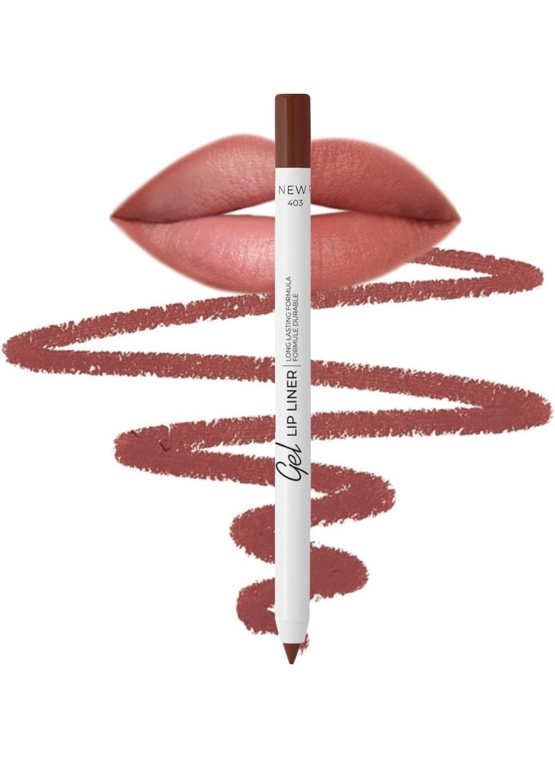 لاميل Lamel Matte Gel Lip Liner Pencil - Weightless & CreamyTexture - Sharpenable - Longwear & Waterproof - High Pigmented & Flawless Finish - Cruelty-free & Paraben-Free - 403, 1,7g/0.05oz. (Burnt Ocher) - Image 1