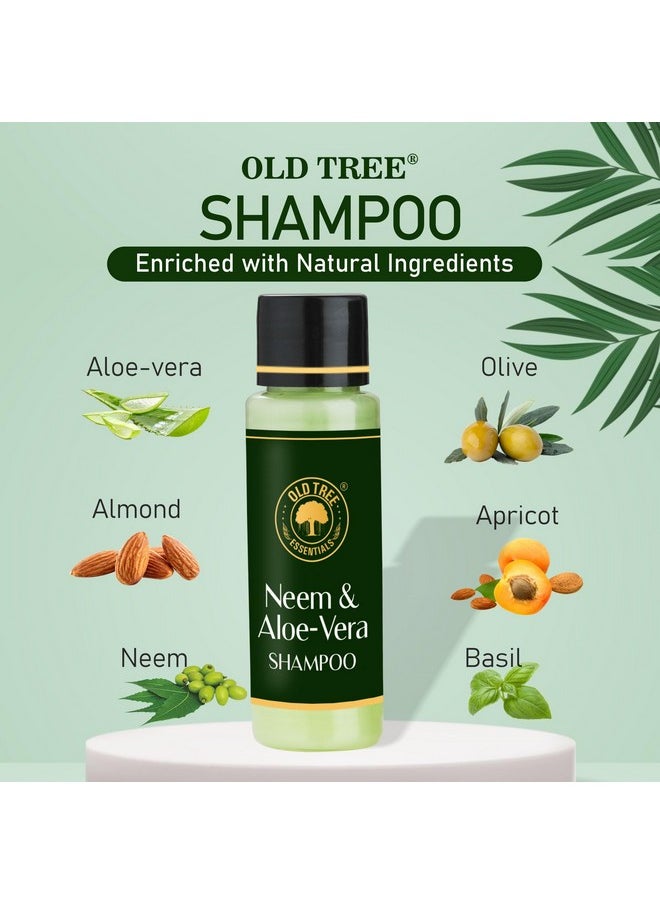 أولد تري مجموعة أدوات العناية بالشعر من Old Tree Neem & Aloevera سعة 30 مل - (مجموعة من 100 قطعة) | مجموعة شامبو بحجم مناسب للسفر وغرف الفنادق وبيوت الضيافة | وسائل الراحة والإكسسوارات الخاصة بالفندق  - Image 4