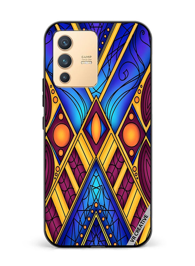 VR CREATIVE Protective Case Cover For Vivo V23 5G Abstract Design Multicolour - Image 1