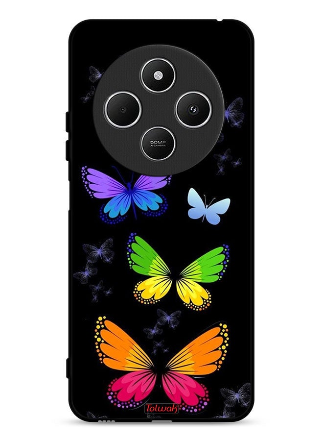 Tolwak Xiaomi Redmi 14R 5G Protective Case Cover Colorful Butterflies - Image 1