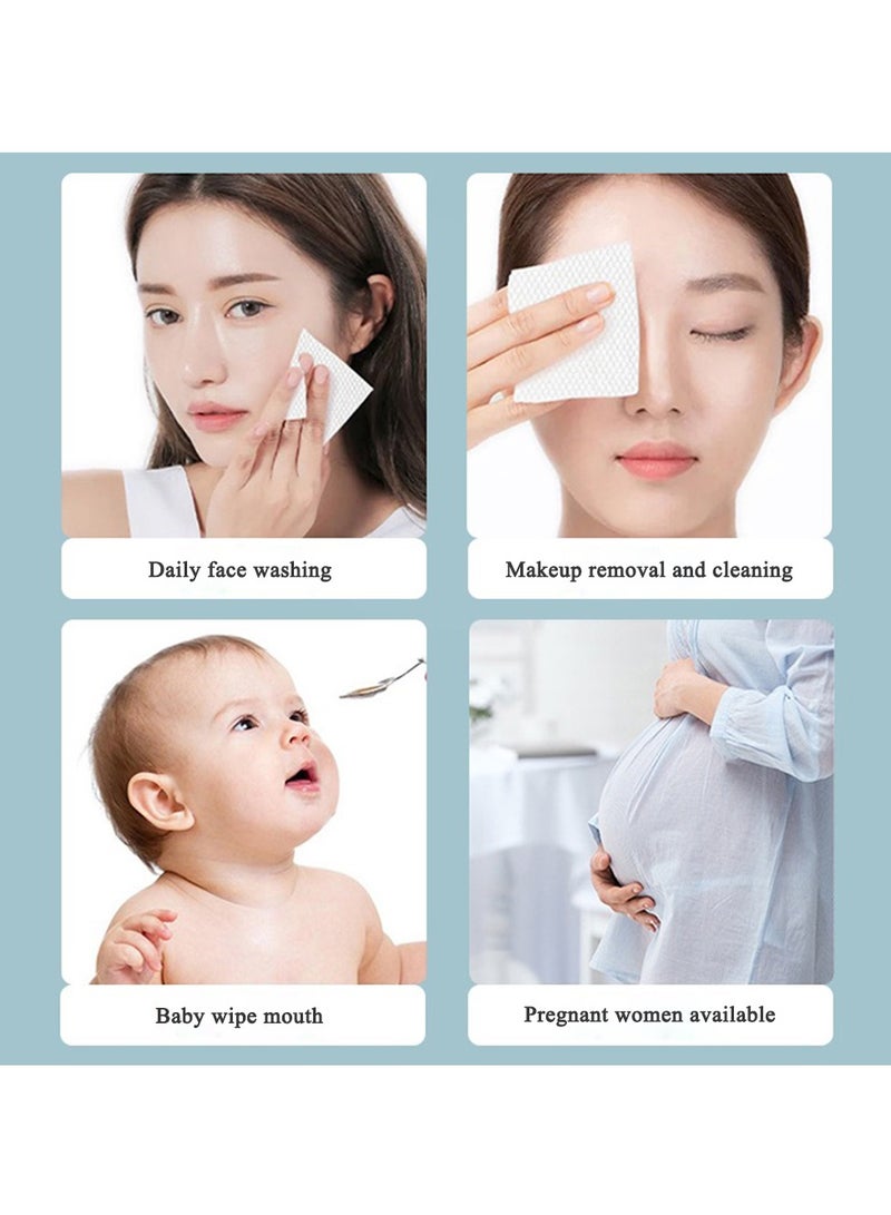 general 6 Pack Disposable Face Towel, Extra Thick Cotton Face Cloths, 100% Cotton Lint-Free Unscented Dry Wipe Facial Tissue, Make Up Removing Facial Tissue Ultra Soft, for Sensitive Skin - Image 4
