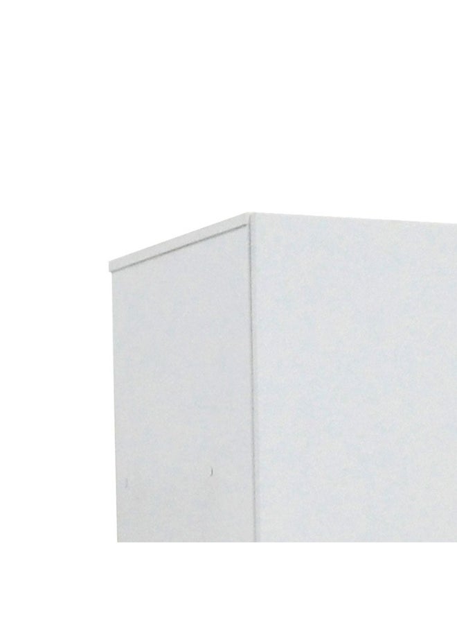 DANUBE HOME - Supreme 2-Door Wardrobe With Mirror For Hanging Clothes Extra Sturdy Rack Storage Organiser Modern Design Space Saving Cabinets For Bedroom - White - Image 1