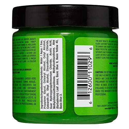 MANIC PANIC Classic Electric Lizard Semi Permanent Hair Color - Bright Neon Green Hair Dye for Women & Men That Lasts 4-6 Weeks - Vegan, Ammonia & Cruelty-Free - Create & Mix Custom Shades (4oz) - Image 2