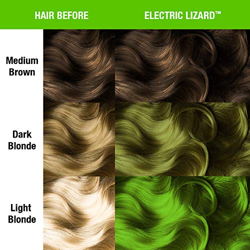 MANIC PANIC Classic Electric Lizard Semi Permanent Hair Color - Bright Neon Green Hair Dye for Women & Men That Lasts 4-6 Weeks - Vegan, Ammonia & Cruelty-Free - Create & Mix Custom Shades (4oz) - Image 5