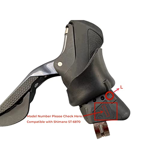 NELboNs Bicycle Brake Lever Hoods Compatible with Shima no Ultegra ST-6870,Silicone Road Bike Shift Grips,Bike Brake Cover Protector for ST-6870,Pair of Black - Image 3