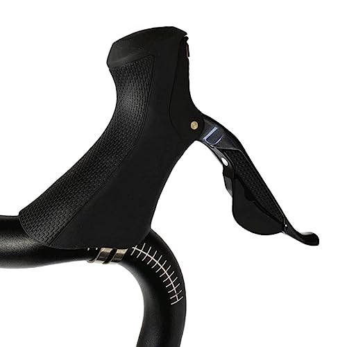 NELboNs Bicycle Brake Lever Hoods Compatible with Shima no Ultegra ST-6870,Silicone Road Bike Shift Grips,Bike Brake Cover Protector for ST-6870,Pair of Black - Image 4