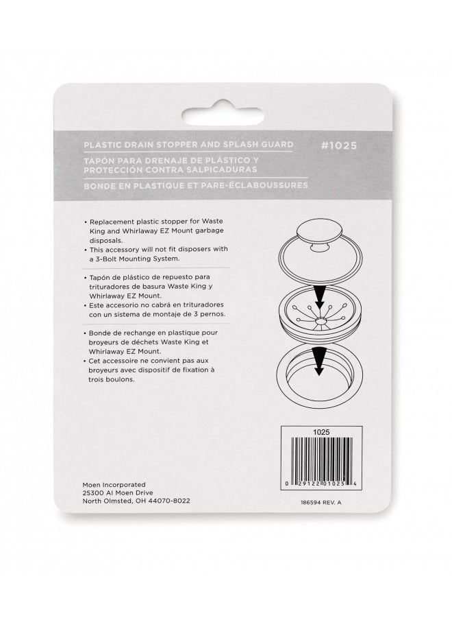 Waste King Waste King 1025 Disposer EZ Mount Garbage Disposal Stopper and Splash Guard, Black  - Image 4