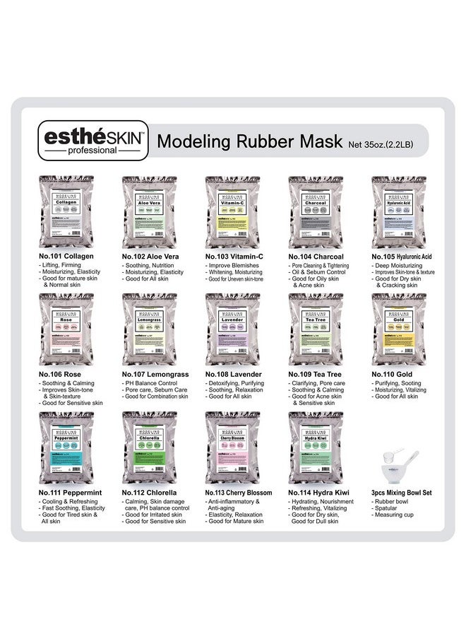 estheskin - No.112 Chlorella Modeling Mask Powder For Professional Facial Treatment 35 Oz. (2 Pack) - Image 1