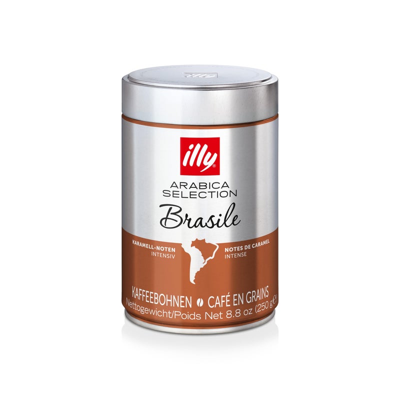 Illy Monoarabica Brazilian Coffee Beans, 250 Gram| Can