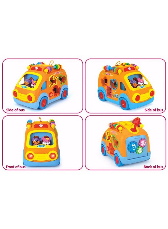 Kiditos Innovative Vehicle Happy Bus Toy With Music&Lights&Blocks Learning Educational Toy,Multi  - Image 4