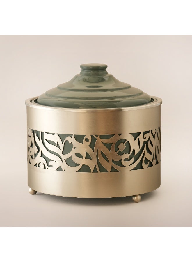 La Mesa Metal Food Server Nickel Plated 29*29*29Cm, Silver - Image 1