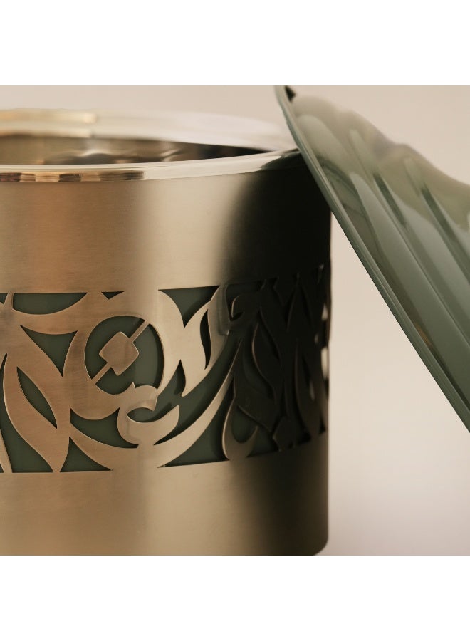 La Mesa Metal Food Server Nickel Plated 29*29*29Cm, Silver - Image 3