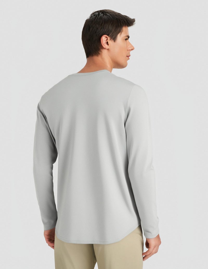 OYGSieg 6 Pack Men's Quick Dry Long Sleeve Shirts Moisture Wicking Sun Protection UV UPF SPF Performance T-Shirt for Casual Workout SetC L - Image 5