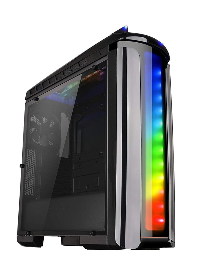 ثيرمال تيك صندوق كمبيوتر فيرسا ATX متوسط الحجم بإضاءة RGB أسود - Image 1