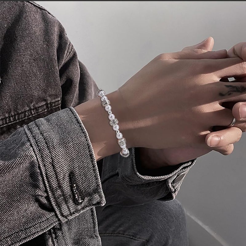 PH PandaHall 100pcs Large Hole Spacer Beads 8mm Loose Beads Tibetan Alloy Antique Silver European Rondelle Spacers Beaded Garden Decor for Bracelet Necklace DIY Jewelry Making Hole: 3.5mm - Image 5