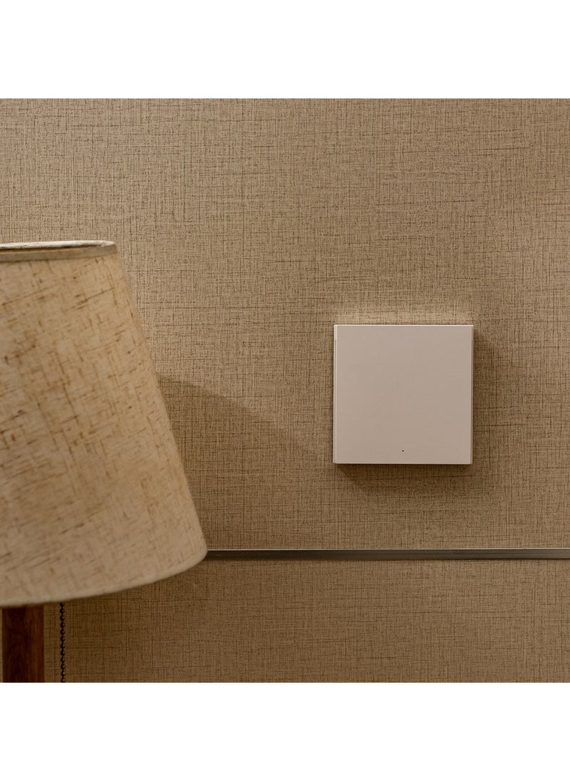 Aqara - Aqara H1 Smart Wall Switch Single Rocker Global version,Zigbee 3.0 Protocol, No Neutral, Round Wall Box Support -White - Image 1