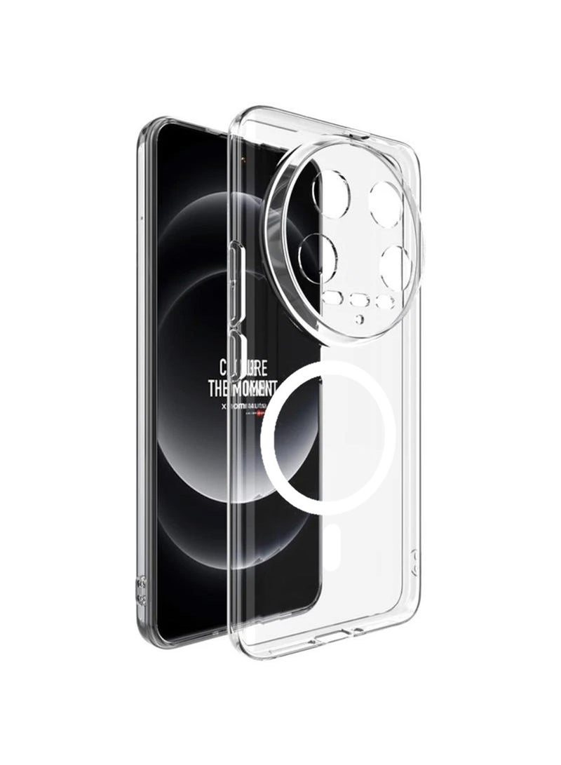 Techie حافظة شاومي 14 ألترا الشفافة مع ماغسيف - غلاف نحيف، مضاد للاصفرار مع حماية عدسة الكاميرا، حامل مغناطيسي متوافق - Image 2