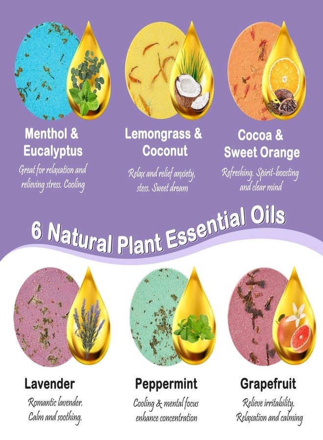 JClover Shower Steamers Aromatherapy Shower Bombs Christmas Self Care Relaxation Gifts for Women and Men Includes Eucalyptus for Shower -XL 6packs - Image 2