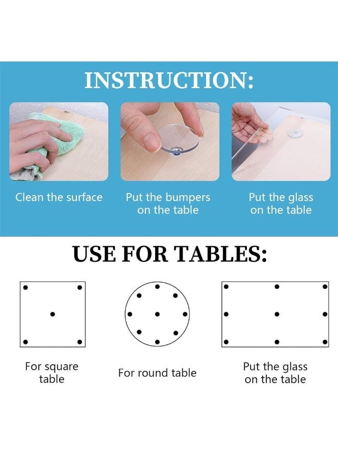 fantasize Glass Table Top Anti Slip Pads, 30PCS 25MM Self Adhesive Glass Table Top Bumpers Soft Glass Table Top Spacer Clear Adhesive Bumpers Protector Feet for Cutting Board Photo Frame Furniture - Image 5