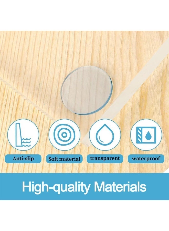 fantasize Glass Table Top Anti Slip Pads, 30PCS 25MM Self Adhesive Glass Table Top Bumpers Soft Glass Table Top Spacer Clear Adhesive Bumpers Protector Feet for Cutting Board Photo Frame Furniture - Image 4