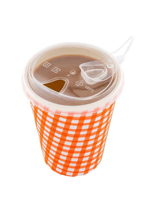 Restaurantware LIDS ONLY: Clear Plastic Lids with Attached Stopper For 8,12,16, and 20 Ounce Coffee Cups, 100 Lids For Hot Cups - Lids for Coffee and Drinking Cups, Cups Sold Separately - Image 2