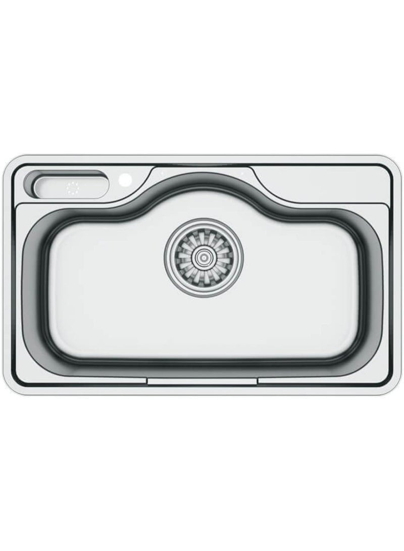 Asil AS-111 Single Bowl Kitchen Sink, Size 51 cm x 85 cm - Image 1