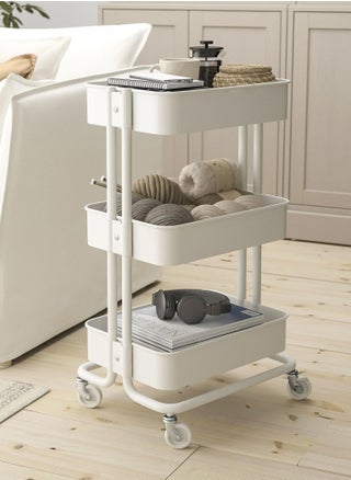 3-Tier Rolling Metal Storage Organizer, Mobile Utility Cart, Multi-Functional Storage Cart for Kitchen with Lockable 360°Caster Wheels White - pzsku/ZD504068DB80015C127B7Z/45/1750341621/d18b9e2c-b0a2-4def-afc9-c3c0029e8268