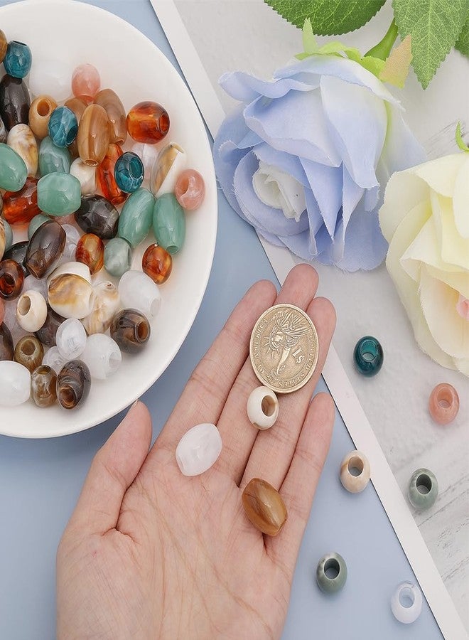 CHGCRAFT DIY 112Pcs African Hair Beads for Braids Jumbo Hair Styling Tool Kits Including Acrylic Beads Plastic Pin Bun Maker and 500Pcs Elastic Rubber Bands for Braiding Jewelry - Image 3