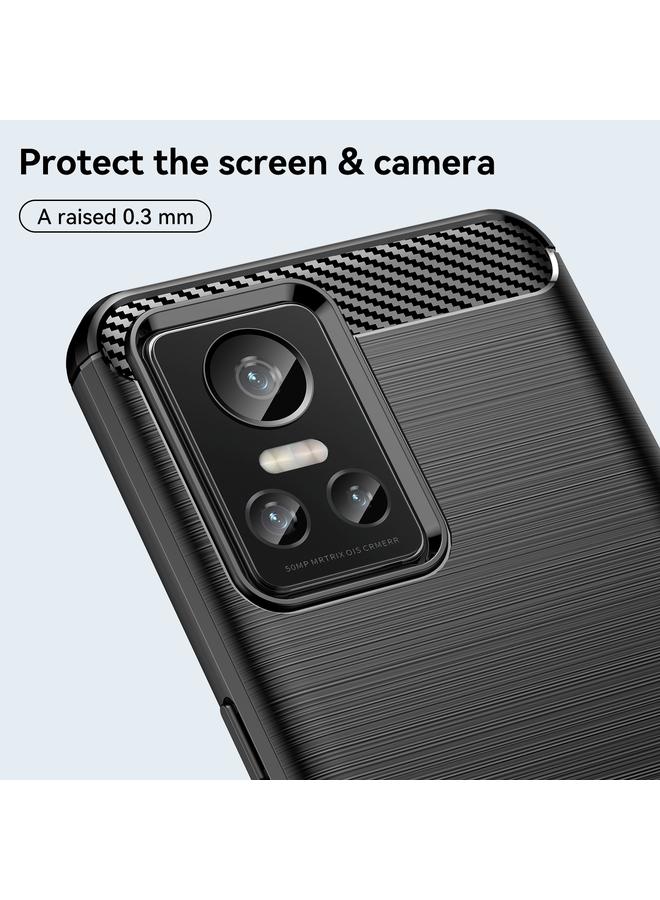 اس-توب جراب هاتف Realme GT Neo3 مصنوع من ألياف الكربون المصقولة TPU - Image 5