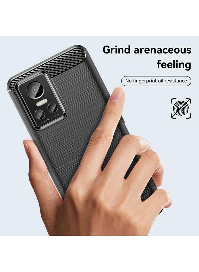 اس-توب جراب هاتف Realme GT Neo3 مصنوع من ألياف الكربون المصقولة TPU - Image 3