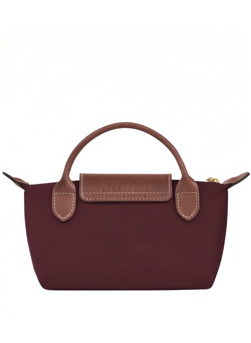 لونج شامب حقيبة يد صغيرة نسائية من لونشانغ، حقائب كروس بودي، حقيبة كتف بحزام كتف مع إبزيم، بأسلوب كلاسيكي كلاريت - Image 5