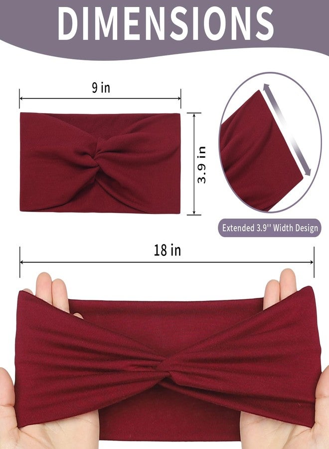 Panleding 8 Pcs Stretchy Headbands for Women, Absorbed Sport Headband Soft Twist Knotted Hairbands for Daily Life Yoga Workout(Widen) - Image 2