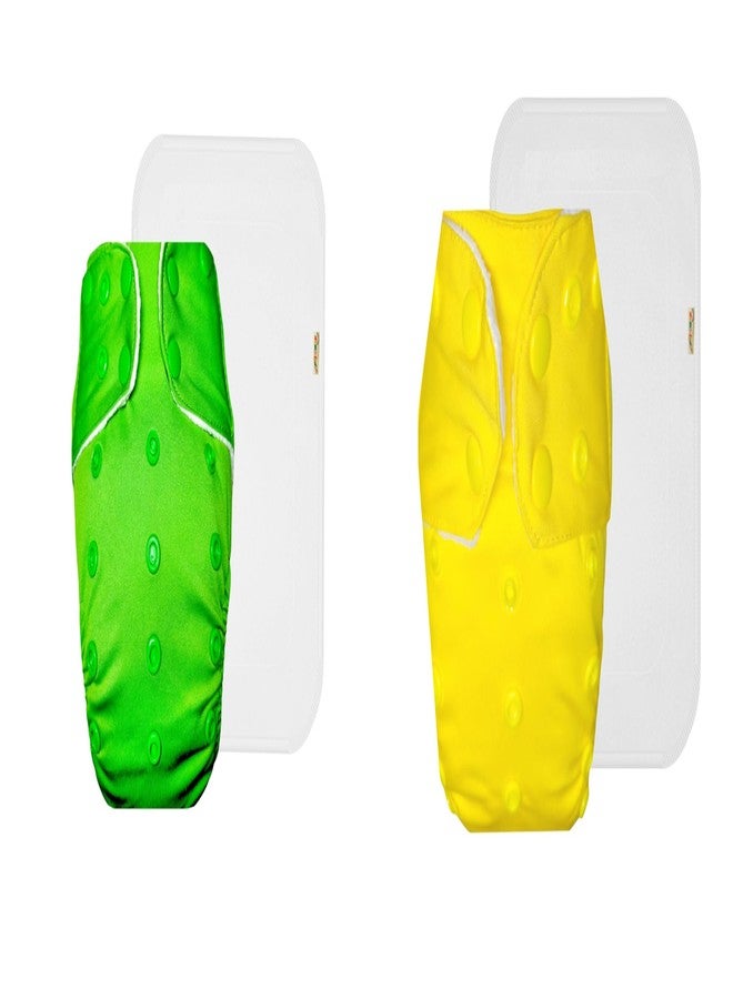 Dumbledo Premium Cloth Diaper with Cotton Insert (Pack of 2) | Soft & Gentle | Reusable & Washable | Travel Friendly | Perfect for Indian Summers | 3 Months - 3 Years | Unisex Baby