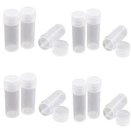 DIY Crafts 5ML Plastic Sample Small Bottle Vial Storage Vial Storage Container Test Tube for Lab (Pack Of 130 Bottles, 5ml Vial Bottles) - Image 1
