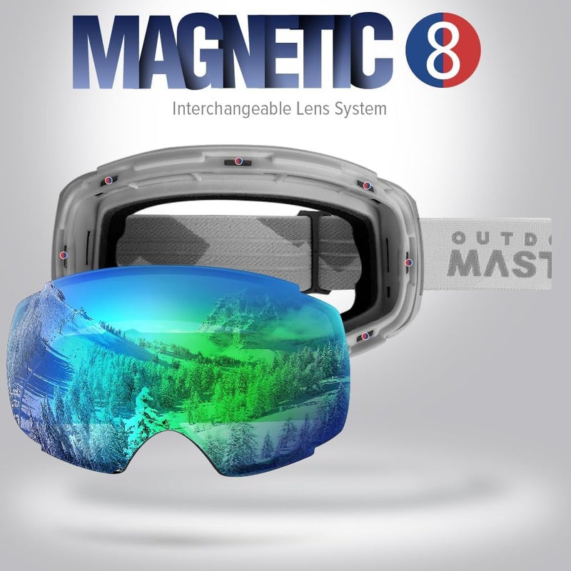 OutdoorMaster Ski Goggles PRO - Frameless, Interchangeable Lens 100% UV400 Protection Snow Goggles for Men & Women - Image 2
