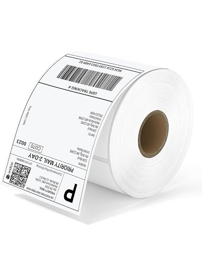 Premium 4x6 Inch Direct Thermal Labels, Thermal Shipping Labels With Perforated, 500 Labels 1 Roll 100mm*150mm Compatible with Rollo, MUNBYN, Zebra, Fargo Label Printer - Image 1