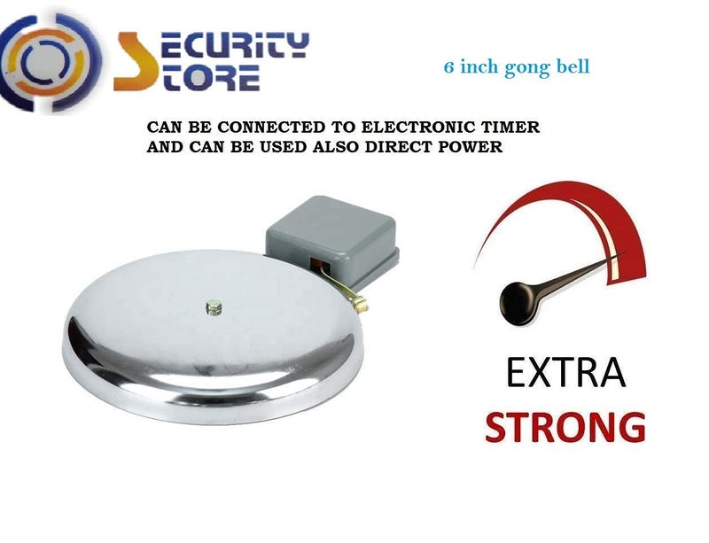 Security Store Store Electric Gong Bell for Schools, Colleges, Factories, Industries (6 INCH) - Image 3