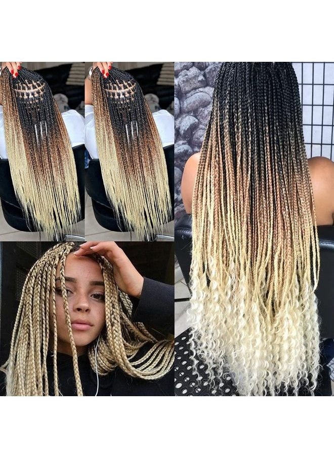 Liang Dian Pre-Stretched Braiding Hair 22 inch 6 packs Hot Water Setting Synthetic Hair Crochet Braiding Hair Extension (1B/27/613)  - Image 1