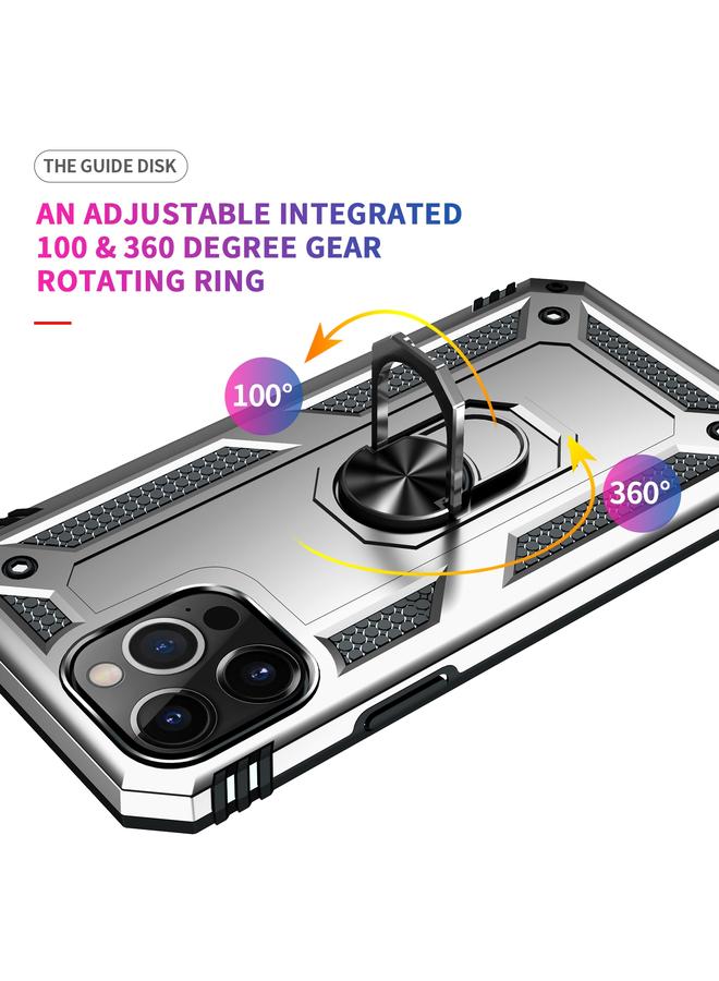 Zaboon Case For iPhone 13 Pro Max Shockproof TPU + PC Protective Case with 360 Degree Rotating Holder - Image 4