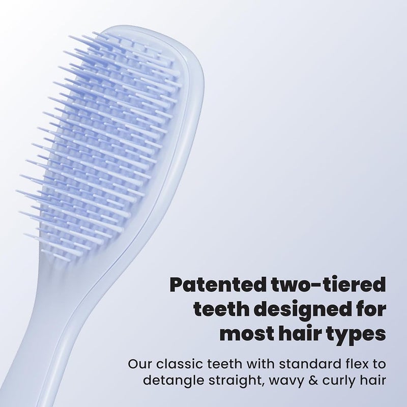 تانجل تيزر 1 Tangle Teezer فرشاة الشعر الصغيرة المثالية لفك التشابك لطيفة على الشعر المبلل أسنان ذات مستويين ومقبض مريح مثالية للأطفال والسفر تقلل التشابك والتكسر لافندر رقمي - Image 2