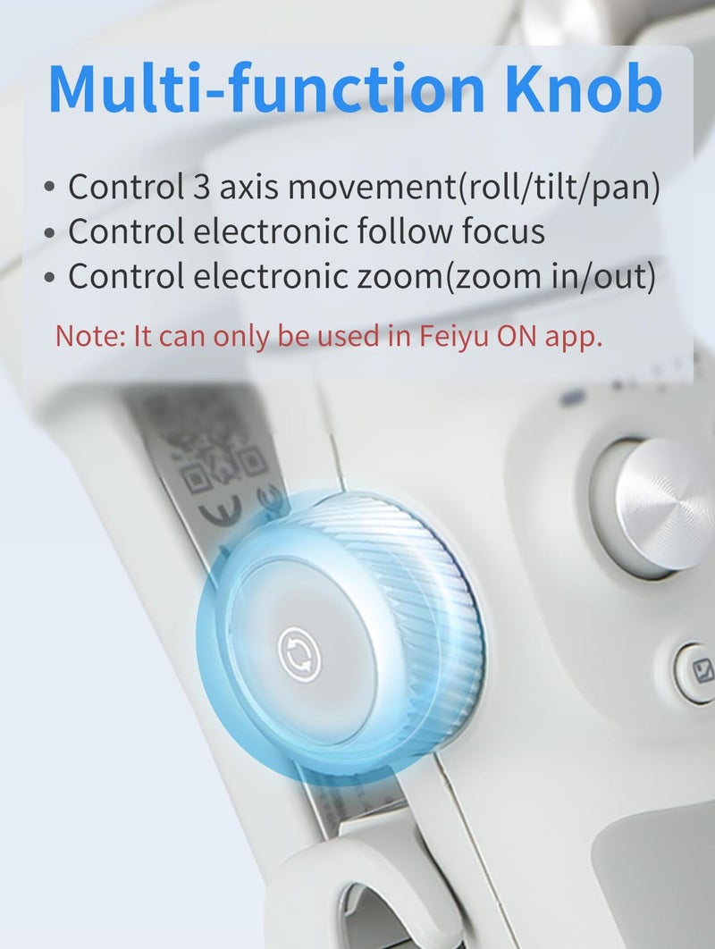 FeiyuTech Feiyu VB4SE 3-Axis Smartphone Gimbal Stabilizer â€“ Compact Handheld Video Stabilizer with Bluetooth Control, App Shooting Modes, 1300mAh Battery â€“ Compatible with iPhone & Android - Image 5