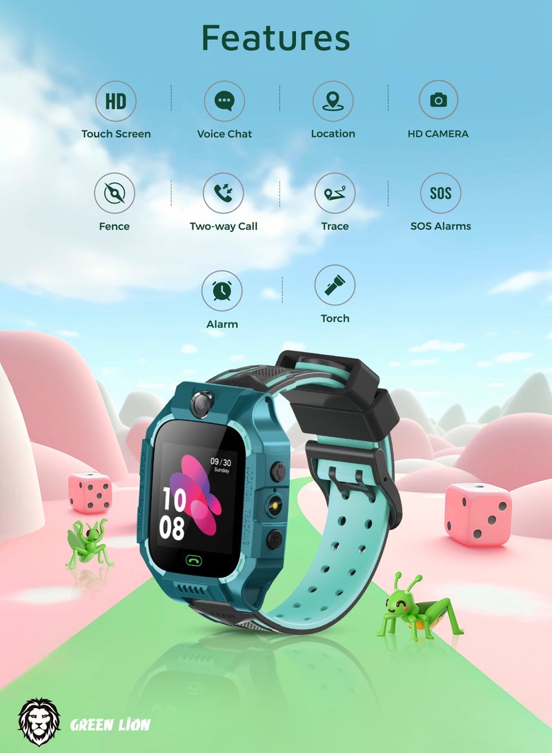 GREEN LION Smart Watch for Kids Series 5 with Alarm - Blue  - Image 3