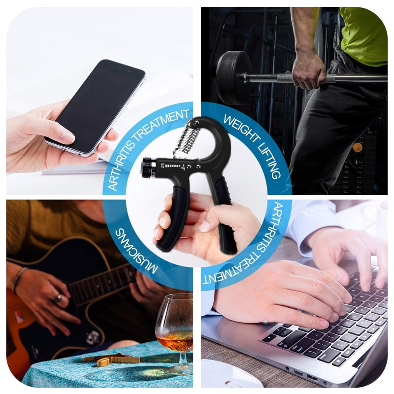 jaexest Hand Grip Strengthener with Adjustable Resistance 11-132 Lbs (5-60kg), Wrist Strengthener, Forearm Gripper, Hand Workout Squeezer, Grip strength Trainer, Hand Grip Exerciser for Men and Women - Image 2