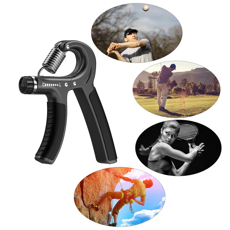 jaexest Hand Grip Strengthener with Adjustable Resistance 11-132 Lbs (5-60kg), Wrist Strengthener, Forearm Gripper, Hand Workout Squeezer, Grip strength Trainer, Hand Grip Exerciser for Men and Women - Image 4