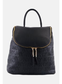 Jones New York Women Brand Logo Backpack 30 H x 33 L x 14 W cm, Black  - Image 1