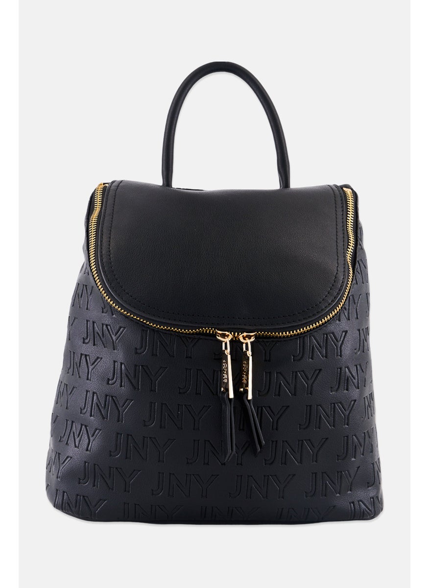 Jones New York - Women Brand Logo Backpack 30 H x 33 L x 14 W cm, Black - Image 1