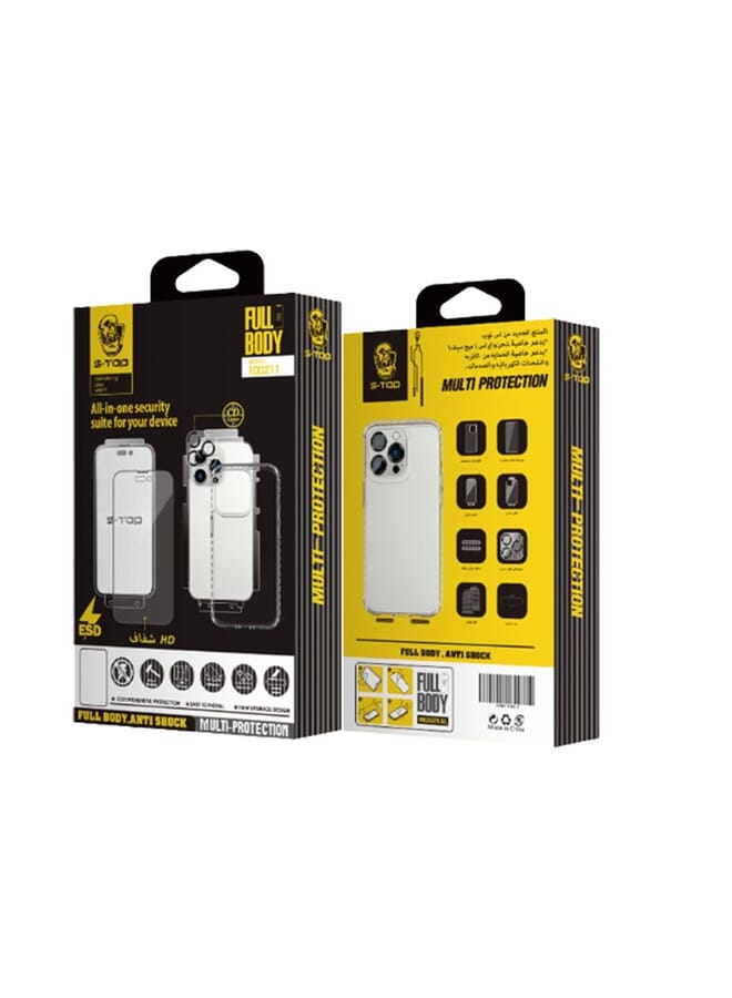 All in One  Combo Pack for your device like Ultra-Thin Full Glue Tempered  Back Cover Mobile Screen protector Ultra clear