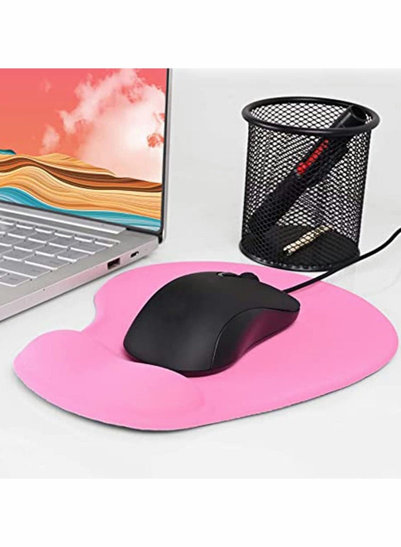 Y&D Mouse Pad with Wrist Rest Support Ergonomic Mat Memory Foam for Office Work Desktop Computer Laptop Gaming Accessories and etc Pink  - Image 1