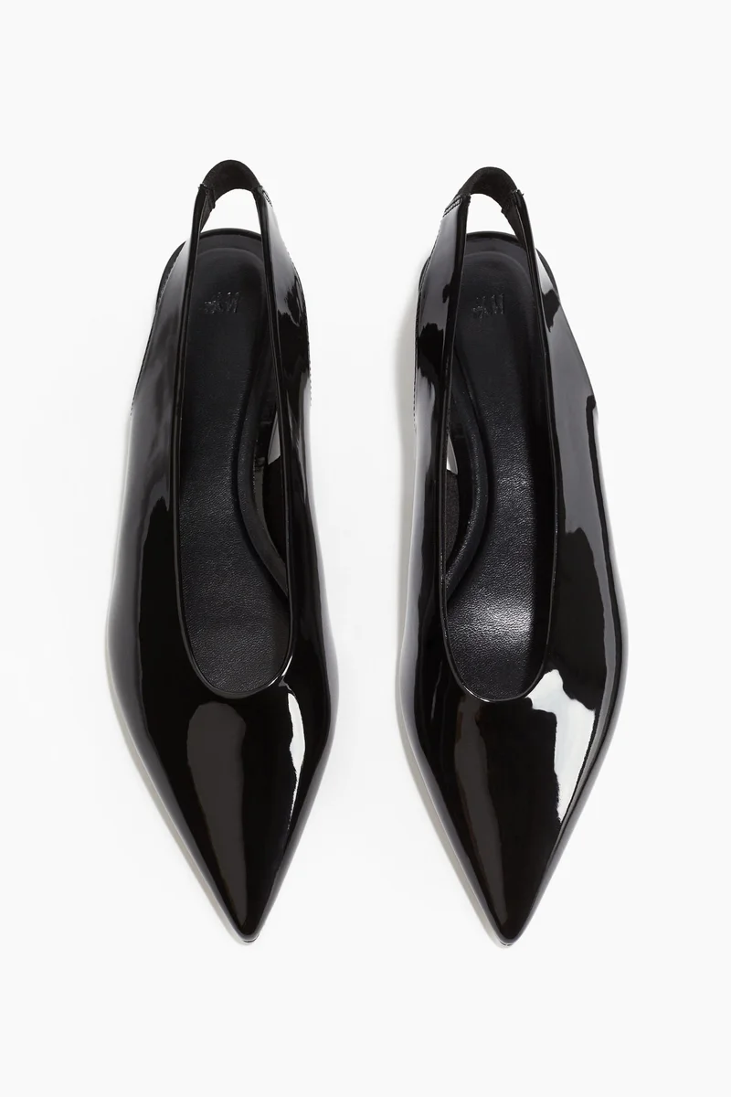 H&M Patent slingbacks
